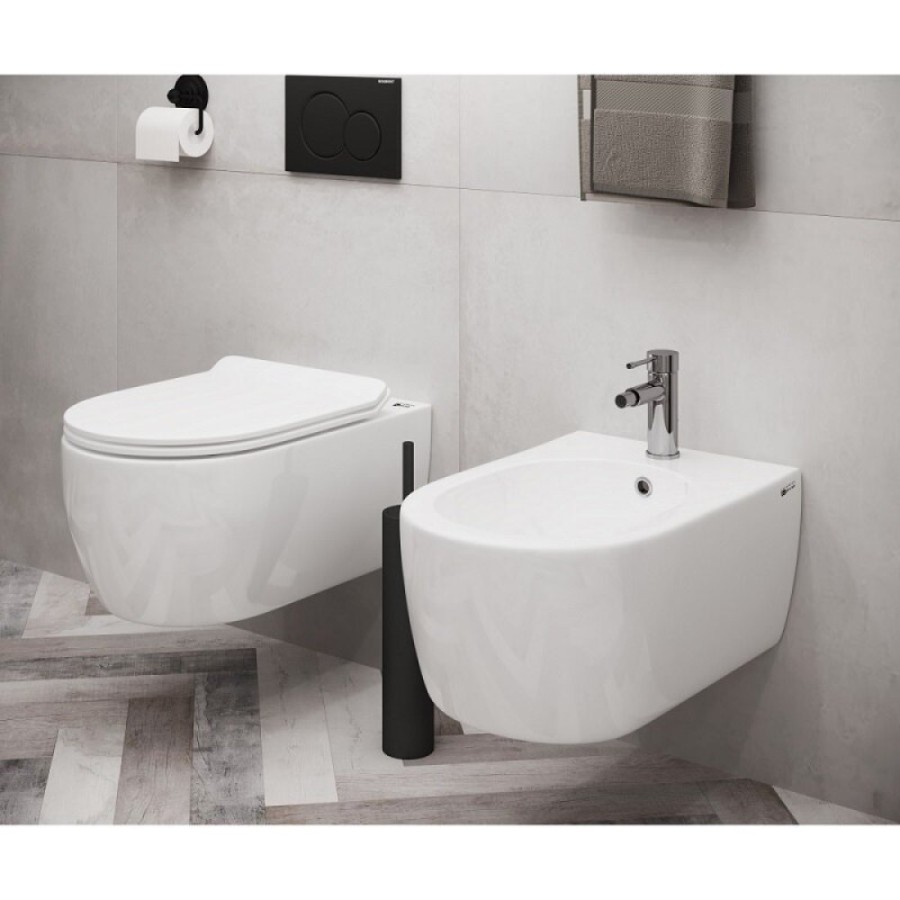Биде Ceramicanova Simple Rimless CN1303, подвесное, белое