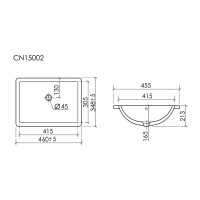 Раковина Ceramicanova Era CN15002, 46 см, сантехфарфор, белый