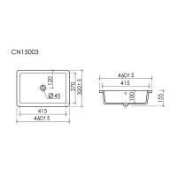 Раковина Ceramicanova Era CN15003, 46 см, сантехфарфор, белый