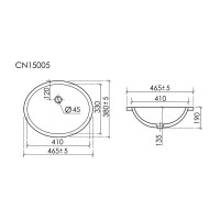 Раковина Ceramicanova Era CN15005, 46.5 см, сантехфарфор, белый