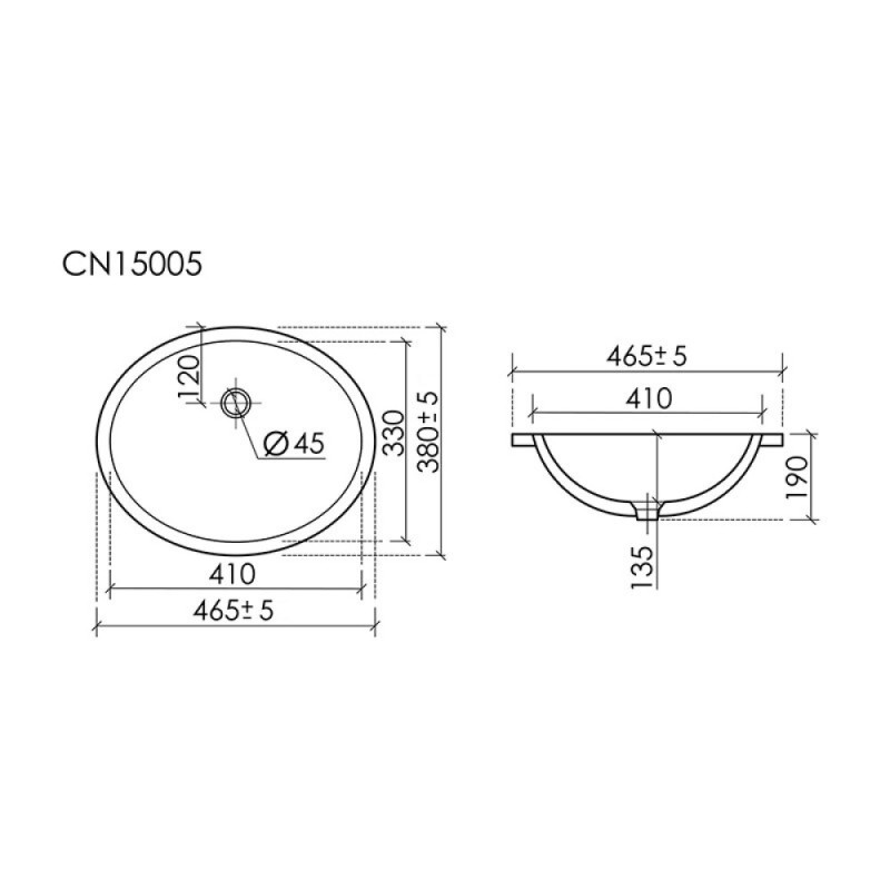 Раковина Ceramicanova Era CN15005, 46.5 см, сантехфарфор, белый
