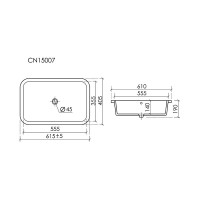 Раковина Ceramicanova Era CN15007, 61 см, сантехфарфор, белый