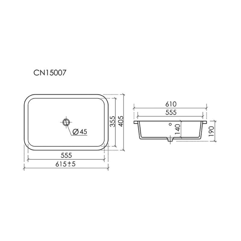 Раковина Ceramicanova Era CN15007, 61 см, сантехфарфор, белый