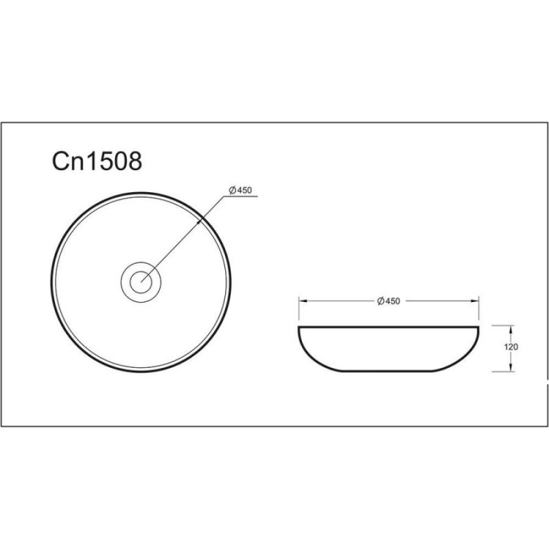 Раковина Ceramicanova Access CN1508, 45 см, сантехфарфор, белая