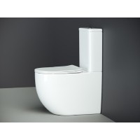 Унитаз компакт Ceramicanova Mia Rimless CN1801 крышка микролифт, безободковый, белый, сантехфарфор