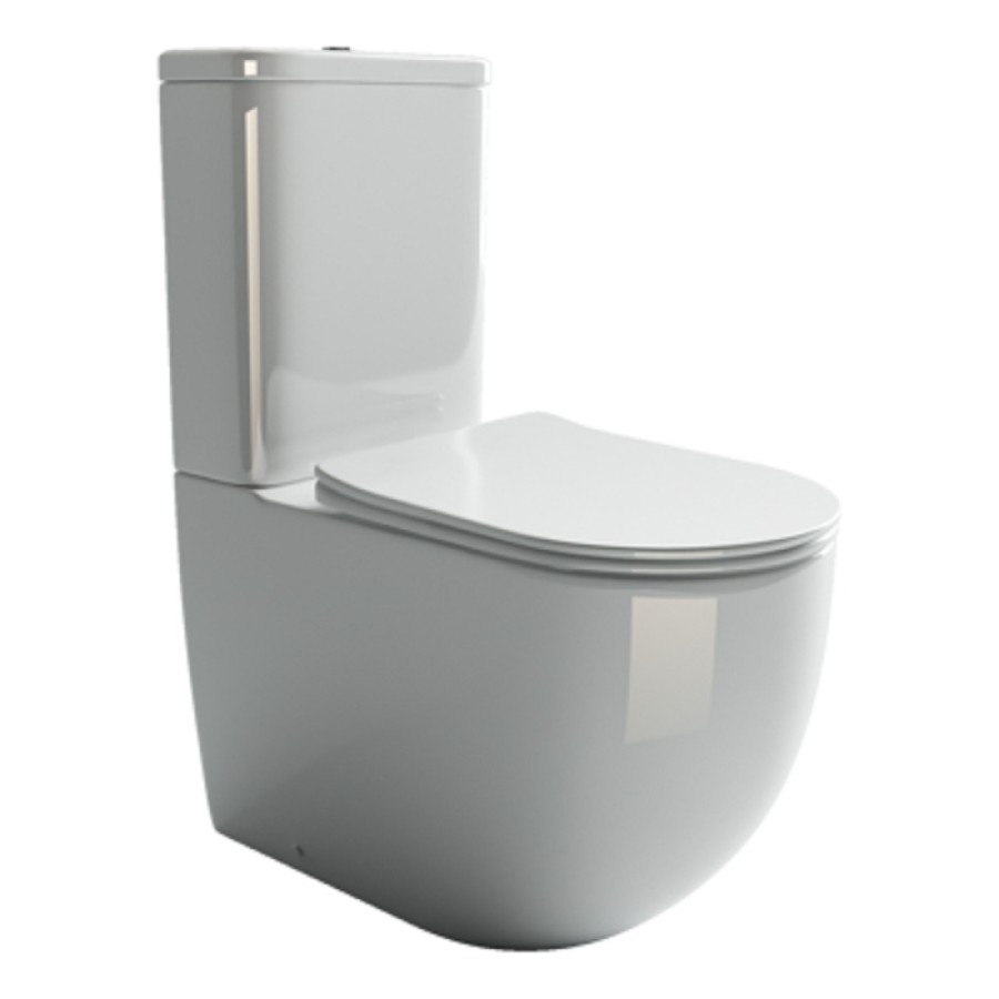 Унитаз компакт Ceramicanova Mia Rimless CN1801 крышка микролифт, безободковый, белый, сантехфарфор