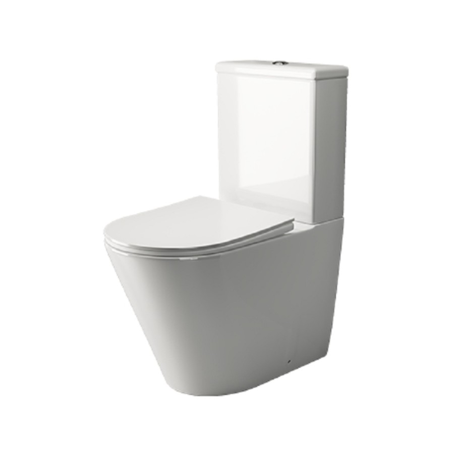 Напольный безободковый унитаз Ceramicanova HighLight Rimless, крышка микролифт CN1802, сантехфарфор