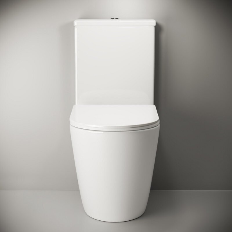 Напольный безободковый унитаз Ceramicanova HighLight Rimless, крышка микролифт CN1802, сантехфарфор