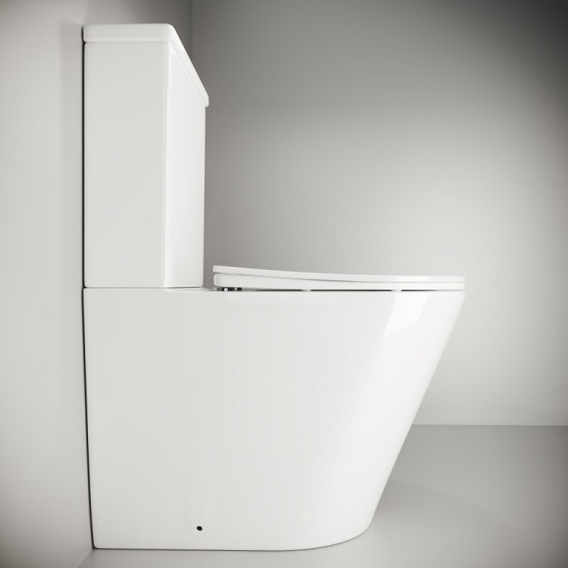 Напольный безободковый унитаз Ceramicanova HighLight Rimless, крышка микролифт CN1802, сантехфарфор