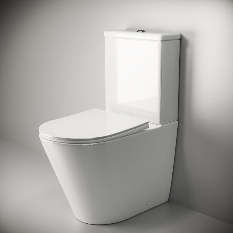 Напольный безободковый унитаз Ceramicanova HighLight Rimless, крышка микролифт CN1802, сантехфарфор