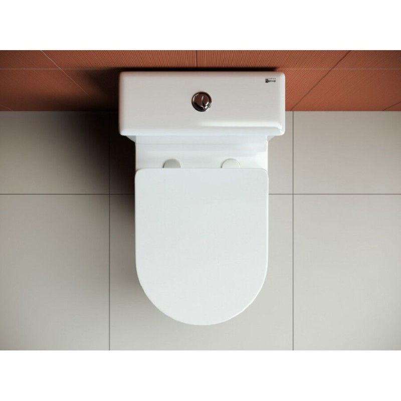 Напольный безободковый унитаз Ceramicanova HighLight Rimless, крышка микролифт CN1802, сантехфарфор