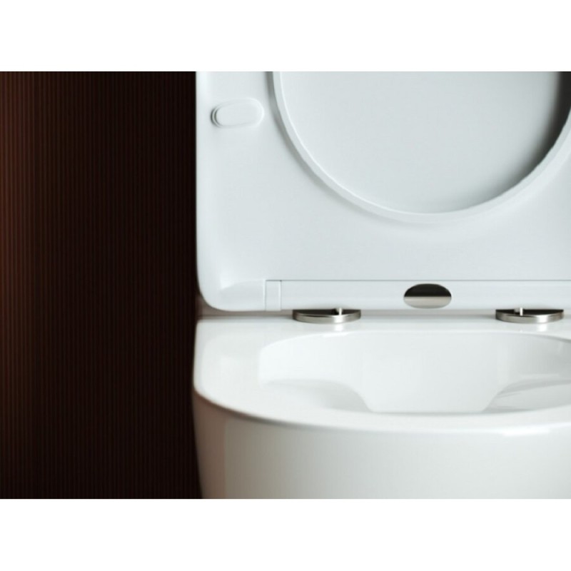 Напольный безободковый унитаз Ceramicanova HighLight Rimless, крышка микролифт CN1802, сантехфарфор