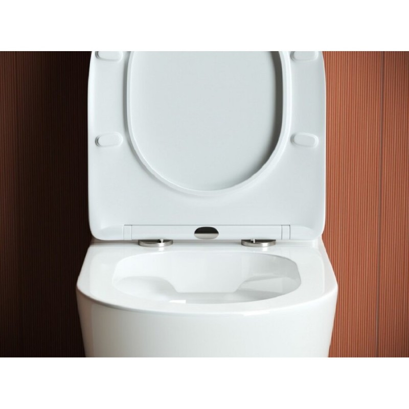 Напольный безободковый унитаз Ceramicanova HighLight Rimless, крышка микролифт CN1802, сантехфарфор