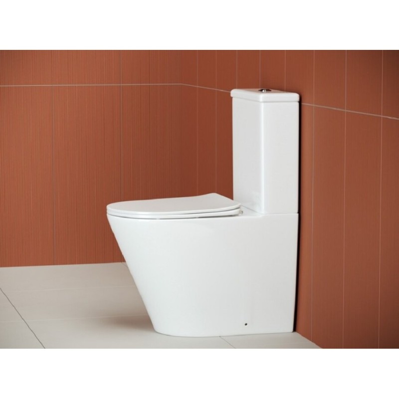 Напольный безободковый унитаз Ceramicanova HighLight Rimless, крышка микролифт CN1802, сантехфарфор