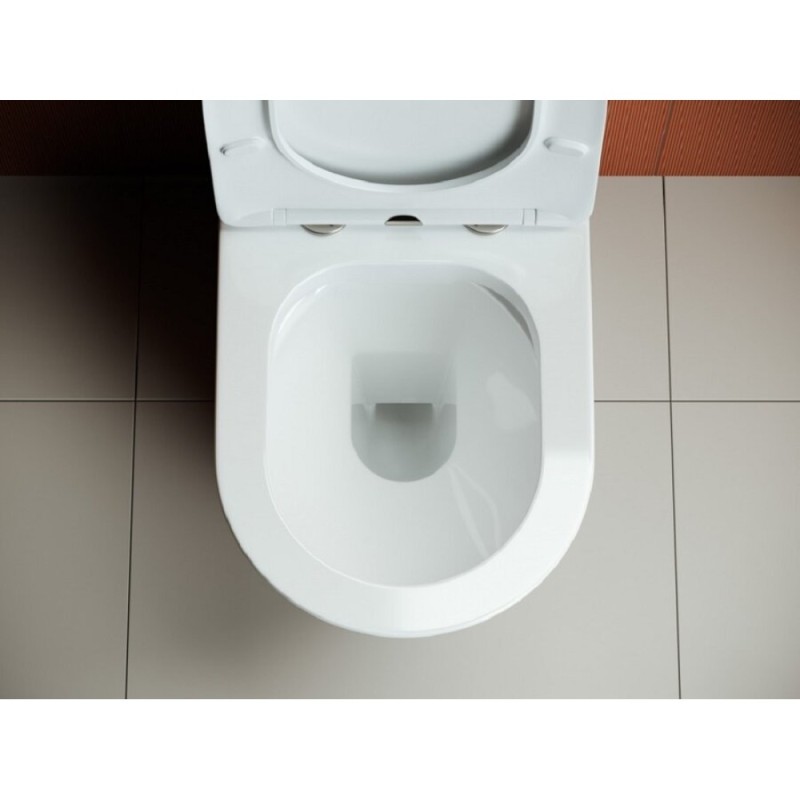 Напольный безободковый унитаз Ceramicanova HighLight Rimless, крышка микролифт CN1802, сантехфарфор