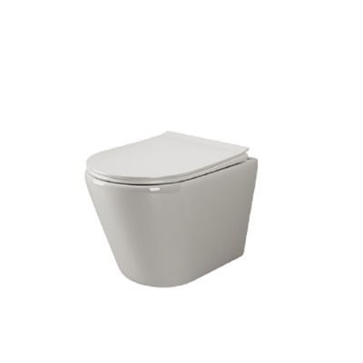 Подвесной унитаз Ceramicanova HighLight Rimless CN1804 с ультра-тонким сиденьем SoftClose, безободковый, сантехфарфор