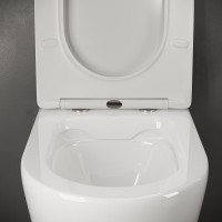 Подвесной унитаз Ceramicanova HighLight Rimless CN1804 с ультра-тонким сиденьем SoftClose, безободковый, сантехфарфор