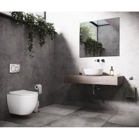 Подвесной унитаз Ceramicanova Mia Rimless с ультра-тонким сиденьем с микролифтом, безободковый, сантехфарфор, CN1805