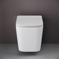 Подвесной безободковый унитаз Ceramicanova Cubic CN1806 Rimless, крышка микролифт, сантехфарфор