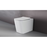 Приставной унитаз Ceramicanova Cubic Rimless CN1809, крышка с микролифтом, сантехфарфор
