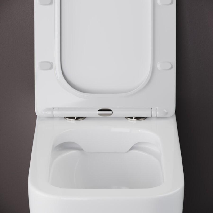 Приставной унитаз Ceramicanova Cubic Rimless CN1809, крышка с микролифтом, сантехфарфор