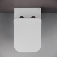 Приставной унитаз Ceramicanova Cubic Rimless CN1809, крышка с микролифтом, сантехфарфор