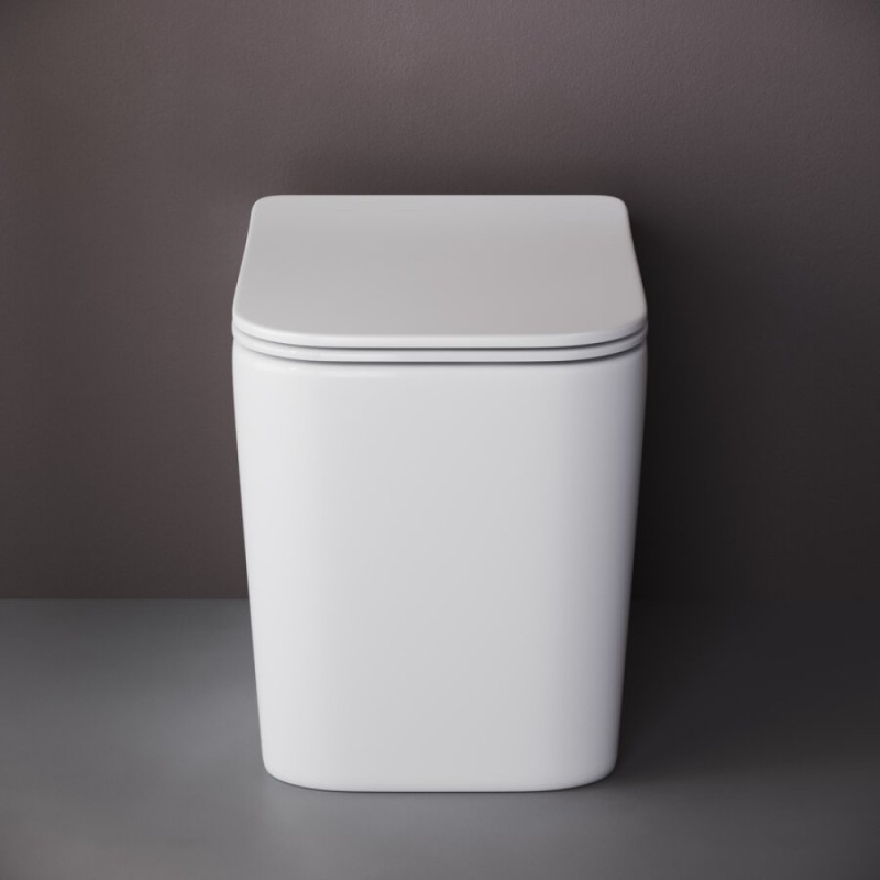 Приставной унитаз Ceramicanova Cubic Rimless CN1809, крышка с микролифтом, сантехфарфор