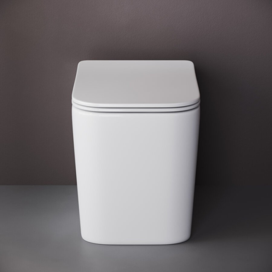 Приставной унитаз Ceramicanova Cubic Rimless CN1809, крышка с микролифтом, сантехфарфор