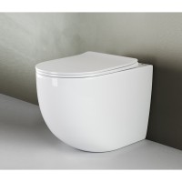 Приставной унитаз Ceramicanova Mia Rimless CN1810, безободковый, крышка с микролифтом, сантехфарфор