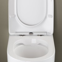 Приставной унитаз Ceramicanova Mia Rimless CN1810, безободковый, крышка с микролифтом, сантехфарфор