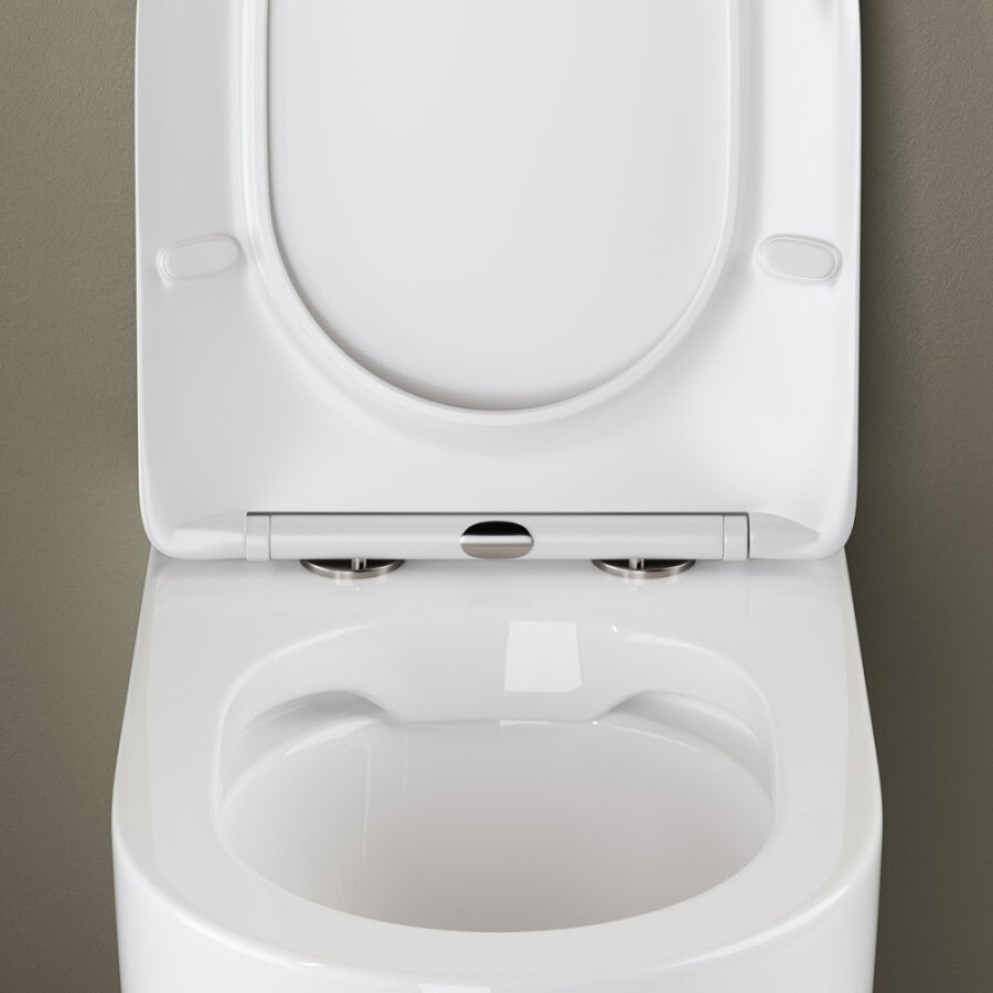 Приставной унитаз Ceramicanova Mia Rimless CN1810, безободковый, крышка с микролифтом, сантехфарфор