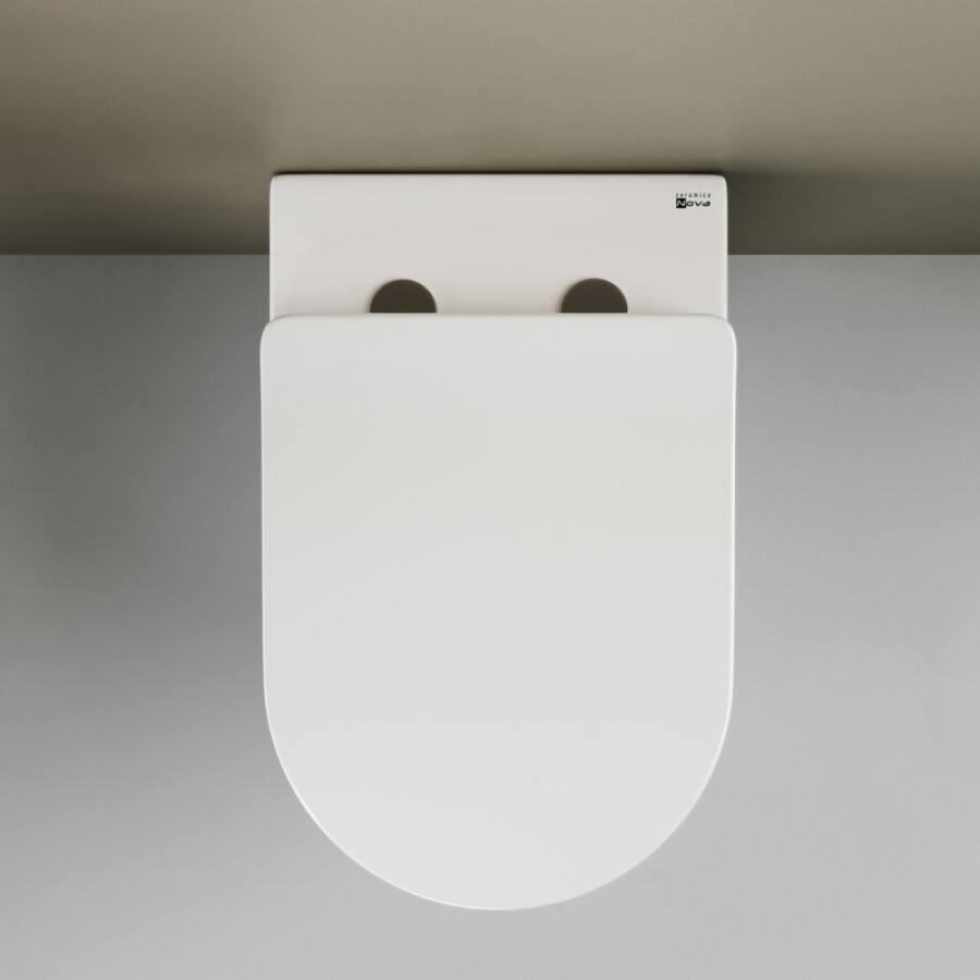 Приставной унитаз Ceramicanova Mia Rimless CN1810, безободковый, крышка с микролифтом, сантехфарфор