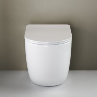 Приставной унитаз Ceramicanova Mia Rimless CN1810, безободковый, крышка с микролифтом, сантехфарфор