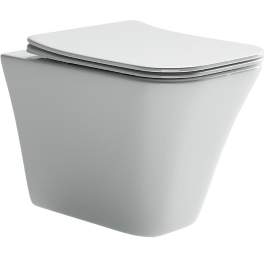 Подвесной унитаз Ceramicanova Mono Rimless CN1902 35 x 50 x 36 см безободковый, сантехфасфор, с сиденьем Soft Close