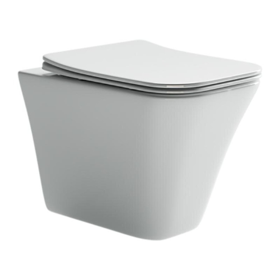 Подвесной унитаз Ceramicanova Mono Rimless CN1902 35 x 50 x 36 см безободковый, сантехфасфор, с сиденьем Soft Close