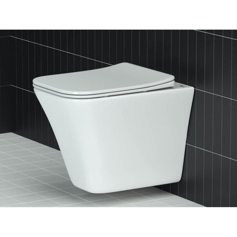 Подвесной унитаз Ceramicanova Mono Rimless CN1902 35 x 50 x 36 см безободковый, сантехфасфор, с сиденьем Soft Close