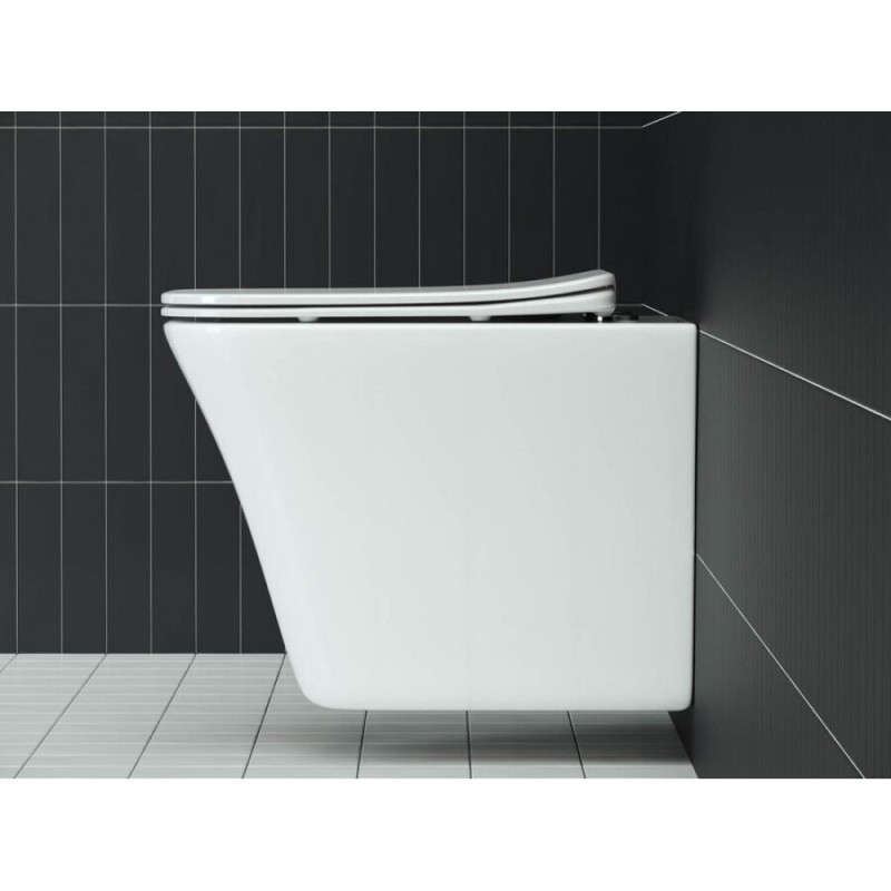 Подвесной унитаз Ceramicanova Mono Rimless CN1902 35 x 50 x 36 см безободковый, сантехфасфор, с сиденьем Soft Close