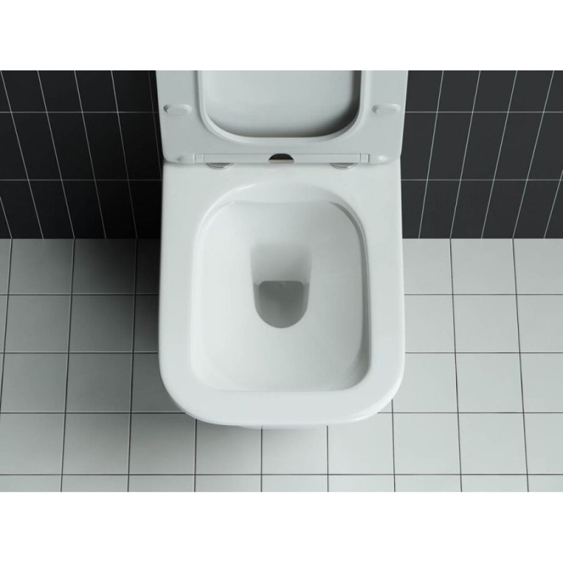 Подвесной унитаз Ceramicanova Mono Rimless CN1902 35 x 50 x 36 см безободковый, сантехфасфор, с сиденьем Soft Close