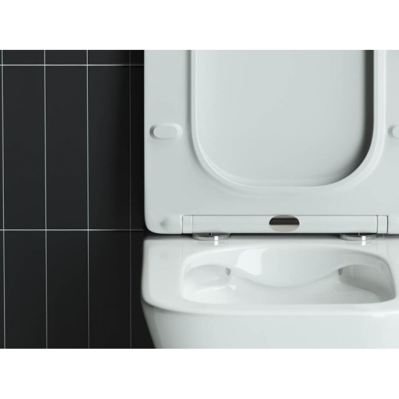 Подвесной унитаз Ceramicanova Mono Rimless CN1902 35 x 50 x 36 см безободковый, сантехфасфор, с сиденьем Soft Close