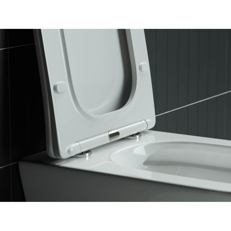 Подвесной унитаз Ceramicanova Mono Rimless CN1902 35 x 50 x 36 см безободковый, сантехфасфор, с сиденьем Soft Close