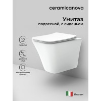 Подвесной унитаз Ceramicanova Mono Rimless CN1902 35 x 50 x 36 см безободковый, сантехфасфор, с сиденьем Soft Close
