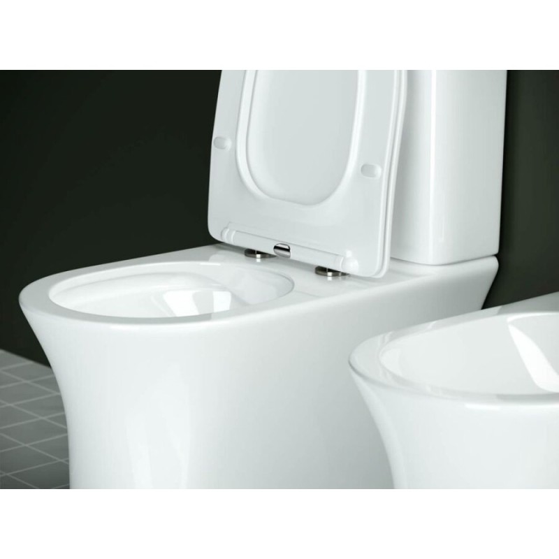 Напольный унитаз Ceramicanova Star Rimless CN1904 39 x 65 x 84 см безободковый, с сиденьем Soft Close, сантехфарфор