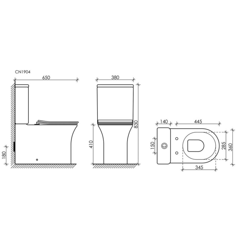 Напольный унитаз Ceramicanova Star Rimless CN1904 39 x 65 x 84 см безободковый, с сиденьем Soft Close, сантехфарфор
