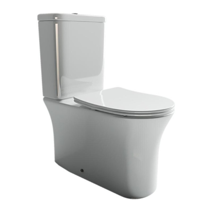Напольный унитаз Ceramicanova Star Rimless CN1904 39 x 65 x 84 см безободковый, с сиденьем Soft Close, сантехфарфор