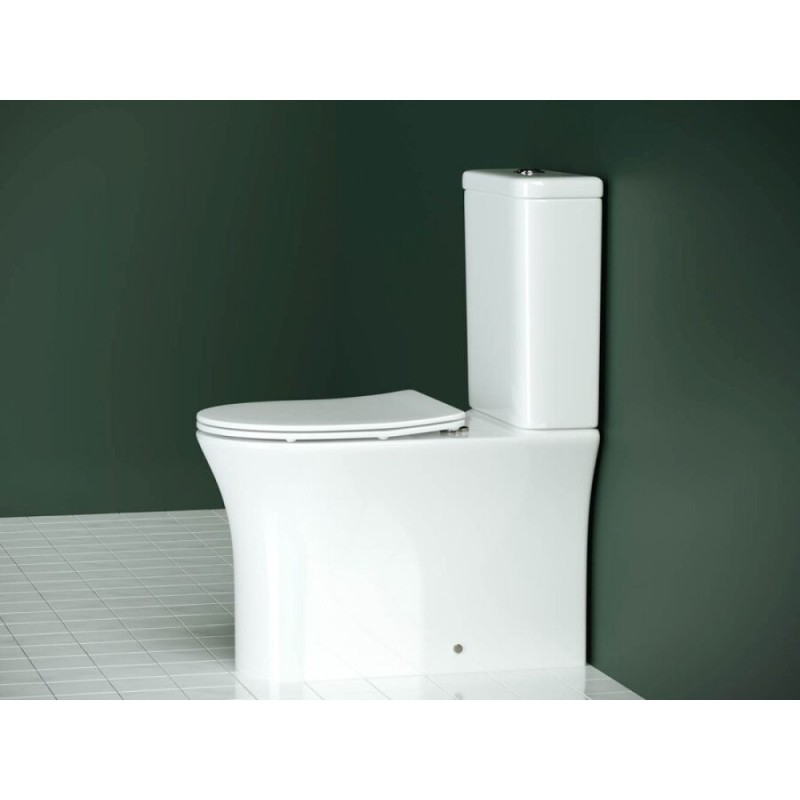 Напольный унитаз Ceramicanova Star Rimless CN1904 39 x 65 x 84 см безободковый, с сиденьем Soft Close, сантехфарфор