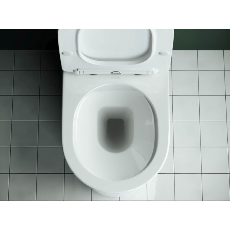 Напольный унитаз Ceramicanova Star Rimless CN1904 39 x 65 x 84 см безободковый, с сиденьем Soft Close, сантехфарфор