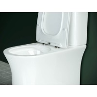 Напольный унитаз Ceramicanova Star Rimless CN1904 39 x 65 x 84 см безободковый, с сиденьем Soft Close, сантехфарфор