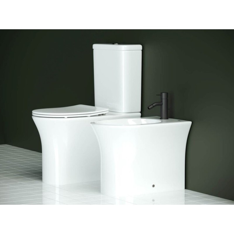 Напольный унитаз Ceramicanova Star Rimless CN1904 39 x 65 x 84 см безободковый, с сиденьем Soft Close, сантехфарфор