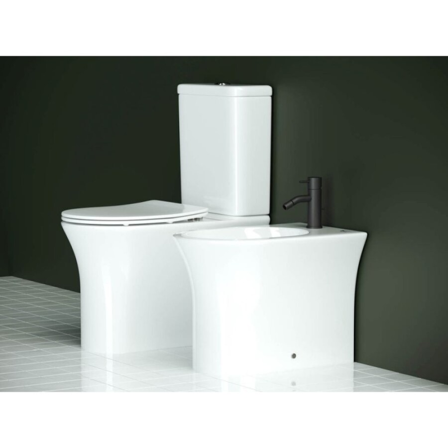 Напольный унитаз Ceramicanova Star Rimless CN1904 39 x 65 x 84 см безободковый, с сиденьем Soft Close, сантехфарфор