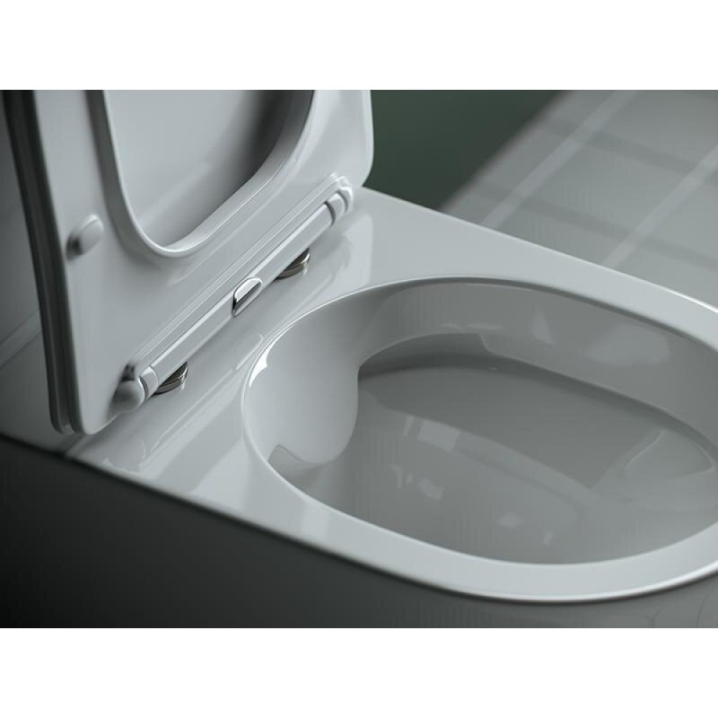 Напольный унитаз Ceramicanova Star Rimless CN1904 39 x 65 x 84 см безободковый, с сиденьем Soft Close, сантехфарфор